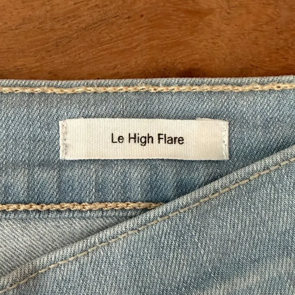FRAME Denim x REVOLVE | 27W x 34L | Le High Flare in Surfview Light Blue Jeans - Picture 5 of 10